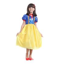 Fantasia Branca de Neve Infantil com Capa e Tiara