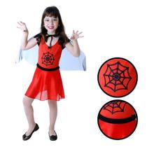Fantasia Bruxa Aranha Vermelha Pop Infantil