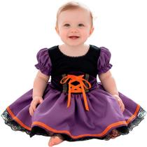Fantasia Bruxa Bebe Halloween Menina Com Tiara Mesversario Fantasia Bruxa Bebe Halloween Menina Com Tiara Mesversario