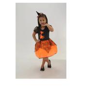 Fantasia Bruxa Bruxinha Aranha Infantil Festas Carnaval Halloween+ Tiara Chapéu Fantasia Bruxa Bruxinha Aranha Infantil Festas Carnaval Halloween+ Tiara Chapéu