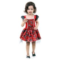Fantasia Bruxa Vermelha com Manga Paete Infantil - Halloween Fantasia Bruxa Vermelha com Manga Paete Infantil - Halloween