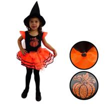 Fantasia Bruxinha Abóbora Infantil Halloween Fantasia Bruxinha Abóbora Infantil Halloween