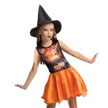Fantasia Bruxinha Halloween Infantil Vestido Bruxa Feminino Fantasia Bruxinha Halloween Infantil Vestido Bruxa Feminino