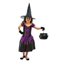 Fantasia Bruxinha Paetê Halloween Infantil