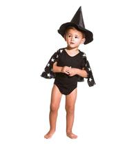 Fantasia Bruxinho Bebê Com Capa de Halloween