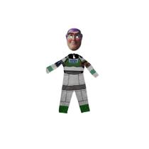 Fantasia Buzz Lightyear Longo Com Enchimento E Máscara 3D.