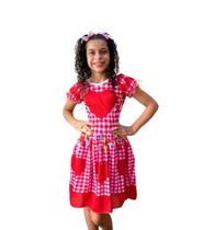 Fantasia caipira vestido coração para menina infantil dançar no arraia qualidade envio imediato Fantasia caipira vestido coração para menina infantil dançar no arraia qualidade envio imediato