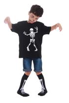 Fantasia Camiseta Esqueleto Só Osso HALLOWEEN - QUIMERA KIDS