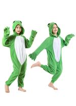 Fantasia CANASOUR Animal Onesie Frog Green para crianças de 4 a 12 anos Fantasia CANASOUR Animal Onesie Frog Green para crianças de 4 a 12 anos