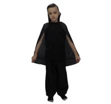 Fantasia Capa Vampiro Dracula Zorro Bruxo Diabo Bruxa Diaba Malévola Unissex Infantil em Bember