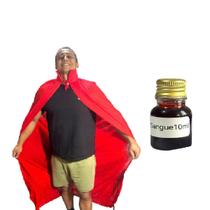 Fantasia Capa vermelha com gola Adulto + sangue falso 10ml