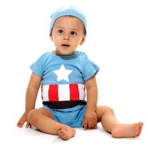 Fantasia Capitão América Bebê Menino Marvel Original Disney G 6 - 9 Meses Fantasia Capitão América Bebê Menino Marvel Original Disney G 6 - 9 Meses