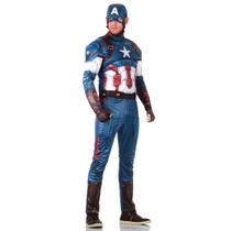 Fantasia Capitão América com Peitoral Adulto - Avengers - Marvel