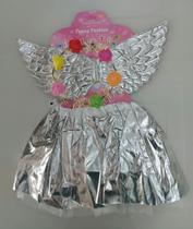 Fantasia Carnaval Halloween Unicórnio Anjo com Tiara Led - Tamanho Único Indicado para Crianças de 5 Até 10 Anos - Só Princesas
