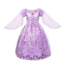 Fantasia Carnaval Halloween Vestido Rapunzel Enrolados Super Luxo - Só Princesas