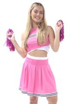 Fantasia Carnaval Líder de Torcida Feminina Adulta c/ Pompom Fantasia Carnaval Líder de Torcida Feminina Adulta c/ Pompom