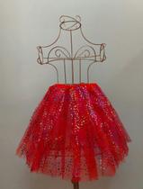 Fantasia Carnaval Saia Tulê Tutu Estrela Com Glitter Brilhante Fantasia Carnaval Saia Tulê Tutu Estrela Com Glitter Brilhante