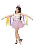 Fantasia Carnaval Unicórnio Sky Body Menina com Asas e Tiara Fantasia Carnaval Unicórnio Sky Body Menina com Asas e Tiara