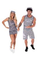 Fantasia Casal De Presidiário Adulto Carnaval Festa Temática Fantasia Casal De Presidiário Adulto Carnaval Festa Temática