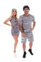 Fantasia Casal De Presidiário Camiseta Adulto Carnaval Fantasia Casal De Presidiário Camiseta Adulto Carnaval