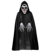 Fantasia Caveira Esqueleto do Mal Terror Halloween ( CAPA, MÁSCARA, LUVA) Fantasia Caveira Esqueleto do Mal Terror Halloween ( CAPA, MÁSCARA, LUVA)
