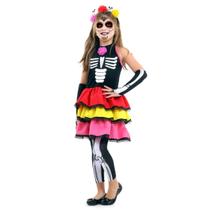 Fantasia Caveira Mexicana Colour Infantil