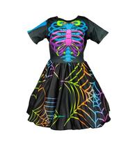 Fantasia Caveira Mexicana Infantil Esqueleto de Halloween Fantasia Caveira Mexicana Infantil Esqueleto de Halloween