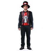 Fantasia Caveira Mexicana Masculino Adulto Para Halloween Fantasia Caveira Mexicana Masculino Adulto Para Halloween