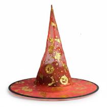 Fantasia Chapéu de Bruxa transparente desenhos de Halloween