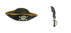 Fantasia Chapéu de Pirata + Espada Acessórios Infantis