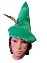 Fantasia Chapéu Robin Hood verde com pena infantil - Lynx Produções artistica