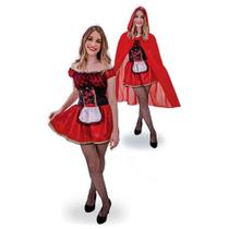 Fantasia Chapeuzinho Vermelho Com Capa Adulto Fantasia Chapeuzinho Vermelho Com Capa Adulto