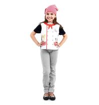Fantasia Chefe Cozinha Infantil Kit Peitoral e Touca