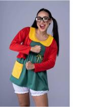 Fantasia Chiquinha com oculos cosplay Adulta