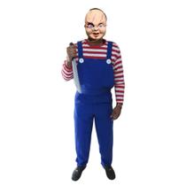 Fantasia Chucky Adulto Completa Cosplay Boneco Assassino Festa Halloween Sexta Feira 13 Noites do Terror Zumbi Dia Bruxa Fantasia Chucky Adulto Completa Cosplay Boneco Assassino Festa Halloween Sexta Feira 13 Noites do Terror Zumbi Dia Bruxa