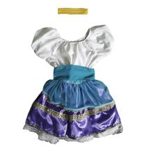 Fantasia Cigana Infantil com Vestido, Lenço e Faixa Fantasia Cigana Infantil com Vestido, Lenço e Faixa
