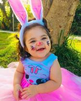 Fantasia Coelhinha infantil bory saia de tule e tiara