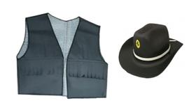 Fantasia Colete Chapeu Infantil Country Cowboy Festa Junina