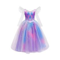 Fantasia Colorida De Bruxa Malvada Glinda Para Meninas Para Halloween E Festa De Natal