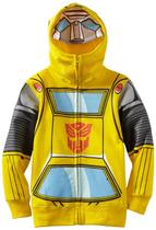 Fantasia com capuz Transformers Bumblebee para menino 4T amarelo
