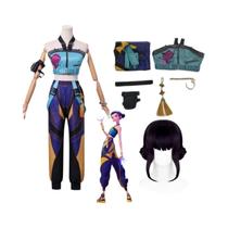 Fantasia Completa De Cosplay De Zoey Anime KPop Demon Hunters Com Peruca E Anel Para Mulheres Em