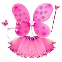 Fantasia Completa Infantil Borboleta 3 a 7 anos Com LED