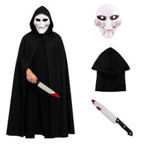 Fantasia Completa Jogos Mortais Terror Halloween Máscara Saw