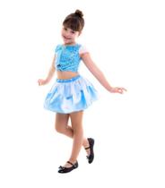 Fantasia Conjunto Cropped Infantil Princesa Cinderela Disney - Global Fantasias