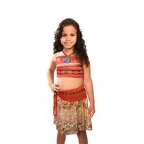 Fantasia Conjunto Infantil Filme Moana Saia E Top Tam M