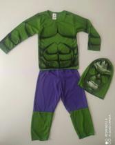 Fantasia conjunto infantil masculina Hulk - Fantasia Brasil