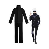 Fantasia Cosplay Masculina Jujutsu Kaisen Gojo Satoru Com Tapa-olho, Peruca, Óculos E Terno Para