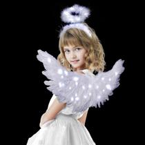 Fantasia Cosweet Christmas LED Angel Wings and Halo para meninas