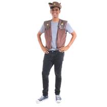 Fantasia Cowboy Adulto Festa Junina Kit Colete com Estrela e Chapéu Fantasia Cowboy Adulto Festa Junina Kit Colete com Estrela e Chapéu