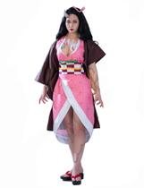 Fantasia CR ROLECOS Kamado Nezuko Cosplay Kimono XS/S Fantasia CR ROLECOS Kamado Nezuko Cosplay Kimono XS/S
